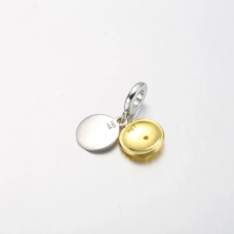 (slika za) Pandora Dvobarvni dvojni viseči obesek Marjetica - 762341C01 - Ogled 7