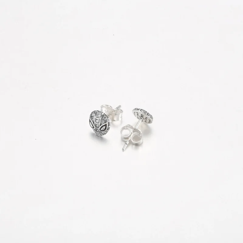 (slika za) PANDORA Marvel Spider-Man Mask Pavé Stud Earrings - 292354C01 - Ogled 3