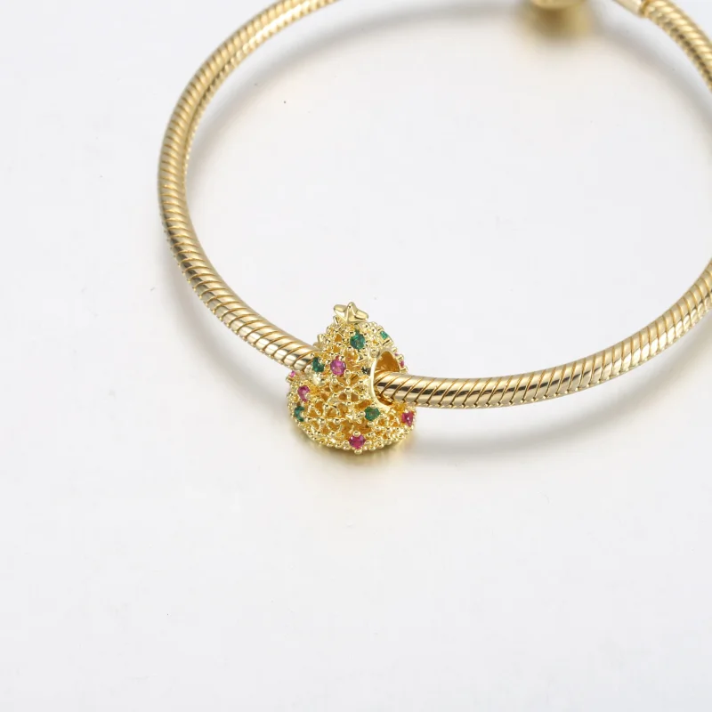 (slika za) PANDORA Obesek z bleščečim se božičnim drevescem - 769226C01 - Ogled 5