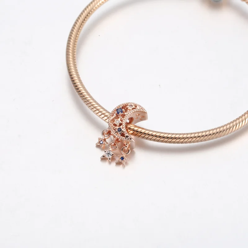 (slika za) PANDORA Obesek zvezda in polmesec - 789643C01 - Ogled 5