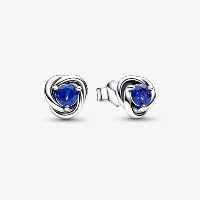 (slika za) PANDORA September Birthstone Eternity Circle Stud Earrings - 292334C07 - Slika izdelka