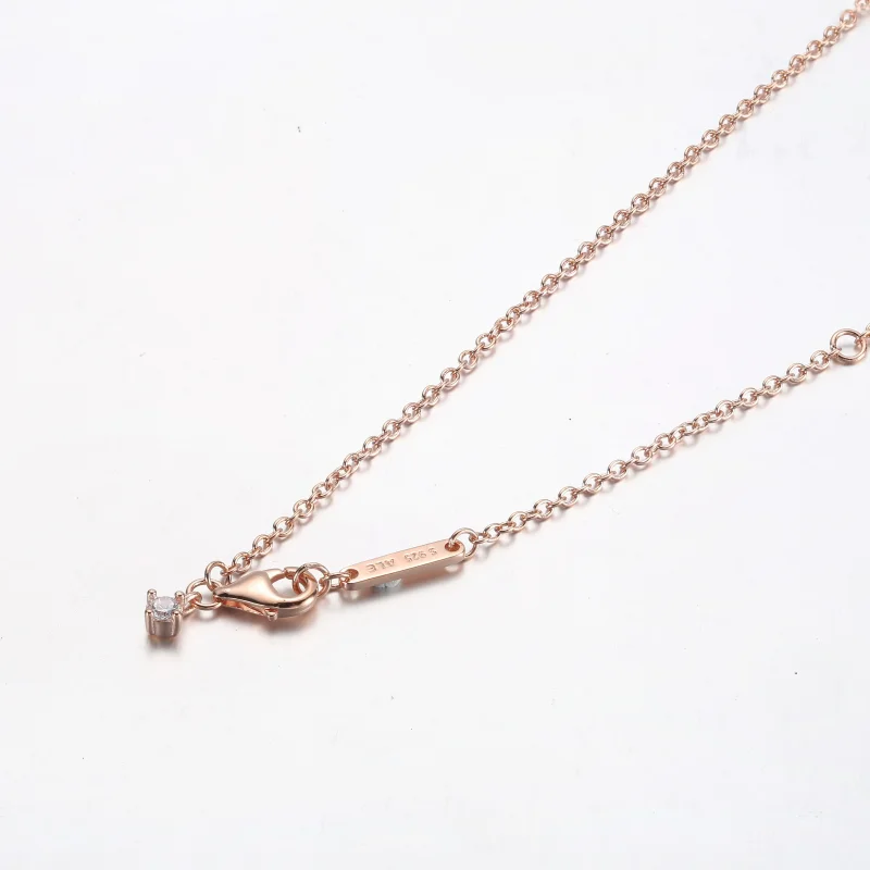 (slika za) PANDORA Sijoča cvetlična ogrlica s padajočimi motivom - 382386C01 - Ogled 4