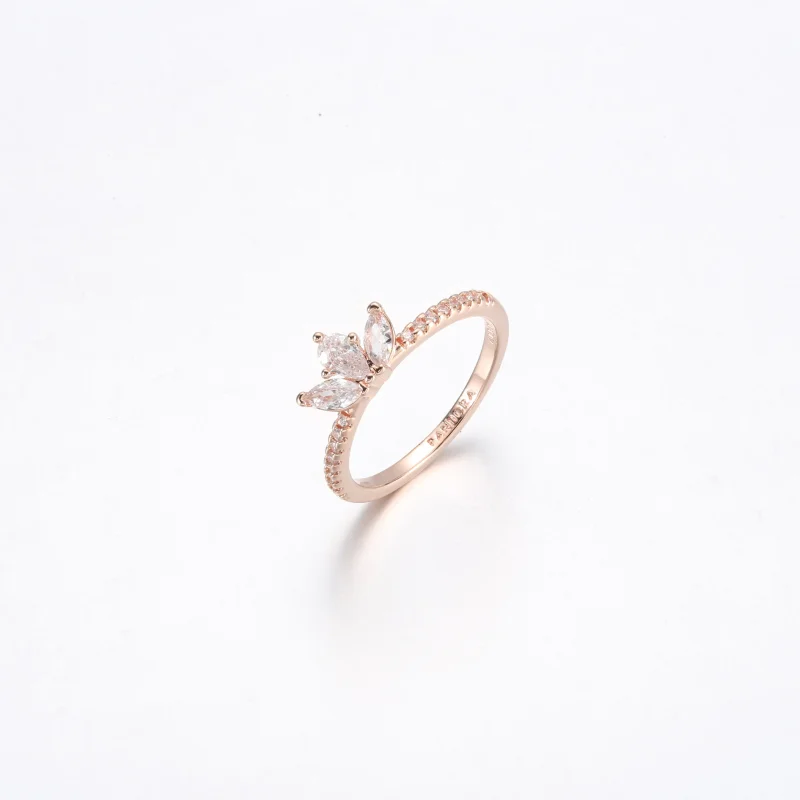 (slika za) PANDORA Sijoči cvetlični prstan z grozdi - 182392C01 - Ogled 2