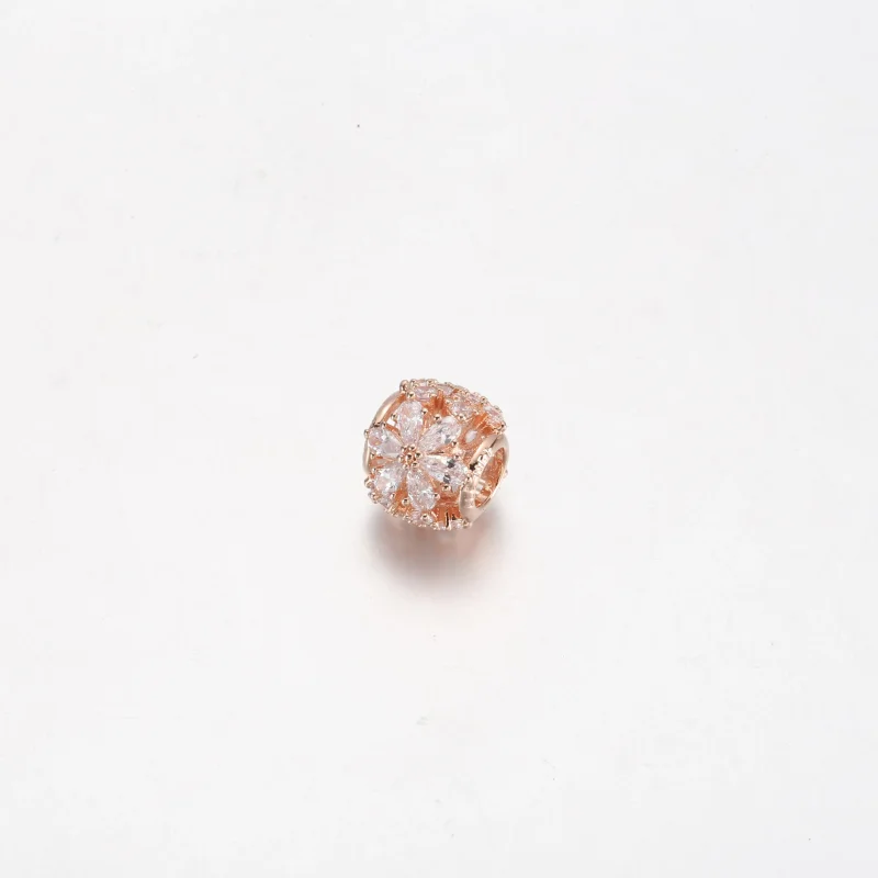 (slika za) PANDORA Sijoči okrogli cvetlični obesek - 782383C01 - Ogled 2