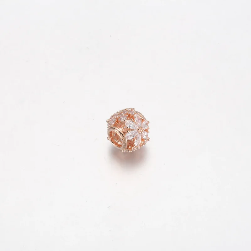 (slika za) PANDORA Sijoči okrogli cvetlični obesek - 782383C01 - Ogled 3