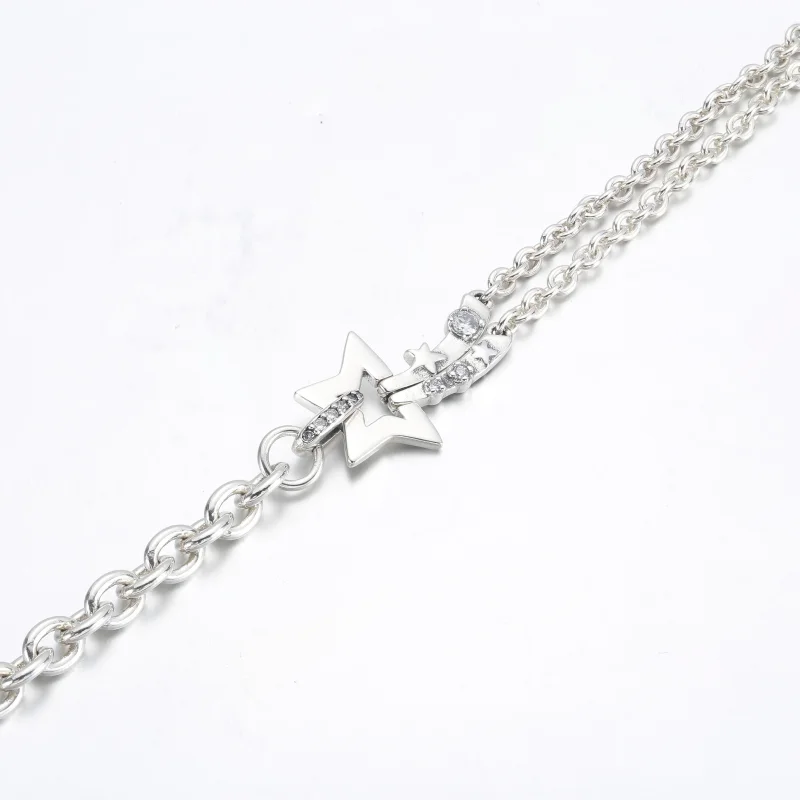 (slika za) PANDORA zapestnica z dvojno verižico Shooting Star - 592409C01 - Ogled 3