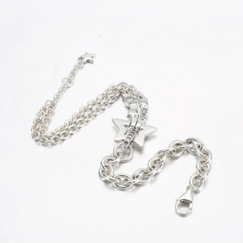 (slika za) PANDORA zapestnica z dvojno verižico Shooting Star - 592409C01 - Ogled 5