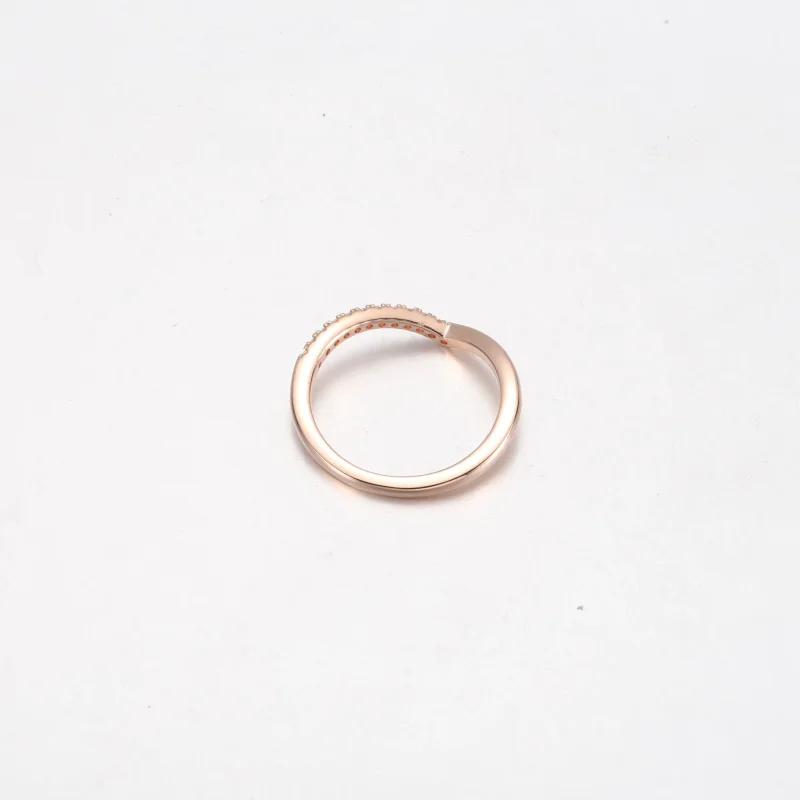 (slika za) Polovično obrobljen prstan Pandora Timeless v obliki prsne kosti - 182394C01 - Ogled 4