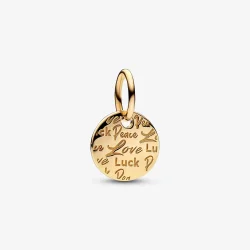Viseči obesek PANDORA Peace, Love & Luck - 752329C00