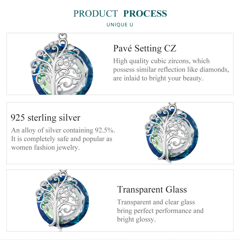 (slika za) Družinska kroglasta ogrlica v stilu Pandora - BSN315 - Ogled 6