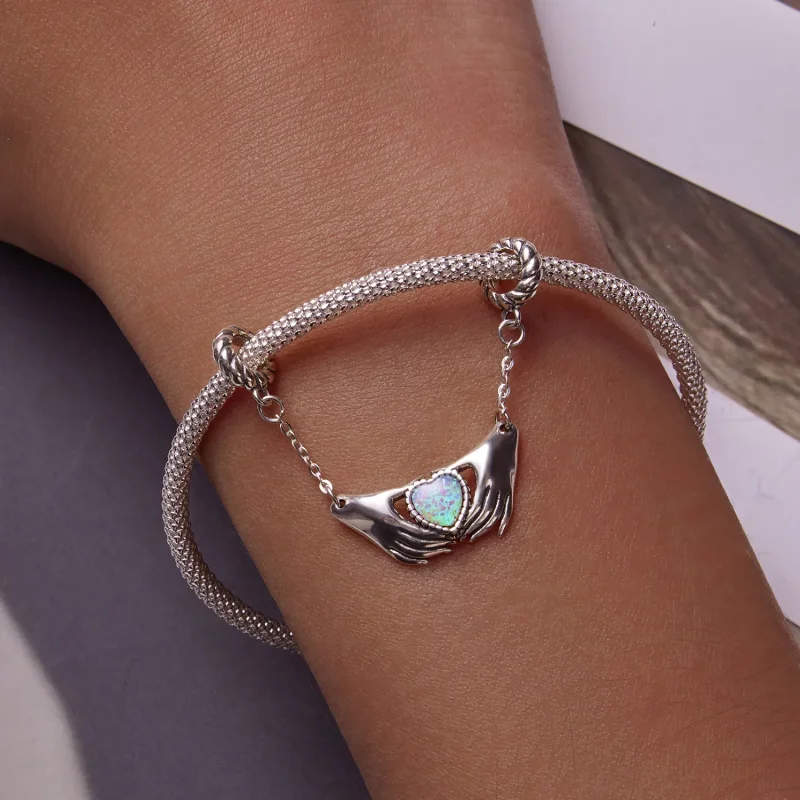 (slika za) Družinska varnostna veriga za srce Pandora Style - BSC597 - Ogled 6