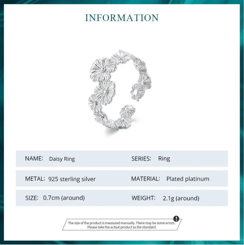 (slika za) Klasični prstan s cvetličnim trakom v slogu Pandora - BSR382 - Ogled 6