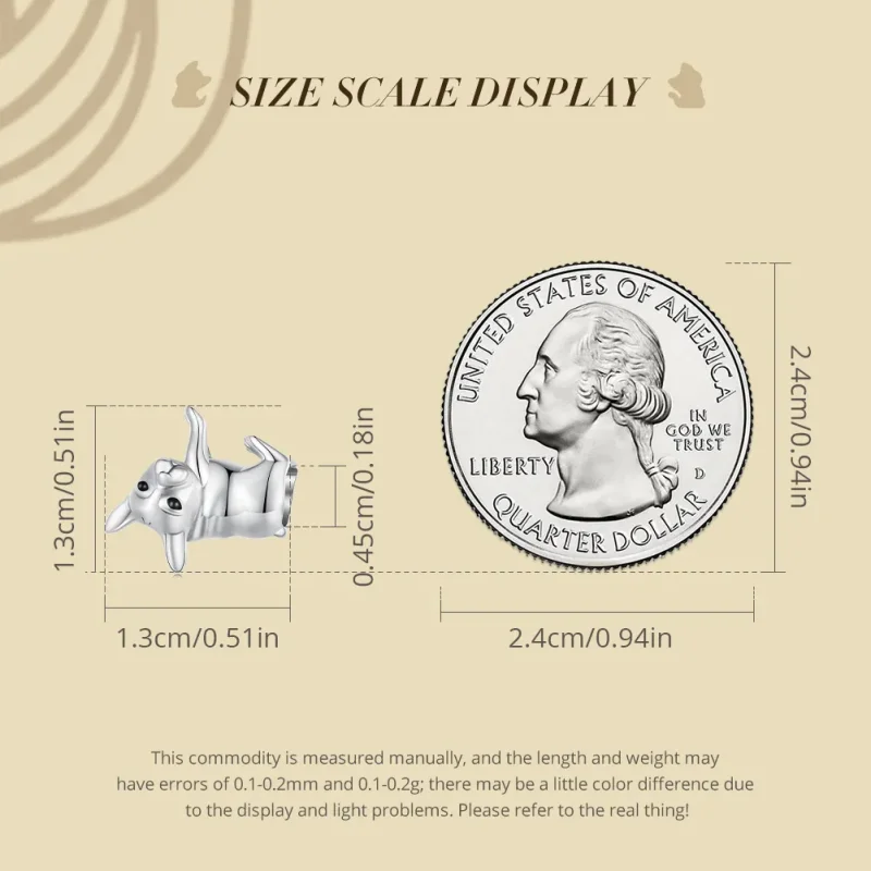 (slika za) Obesek za buldoga v stilu Pandora - BSC796 - Ogled 5