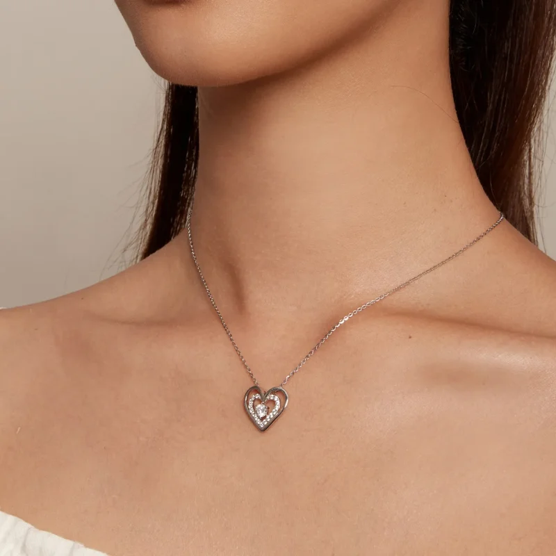 (slika za) Ogrlica v obliki srca Pandora - BSN342 - Ogled 6