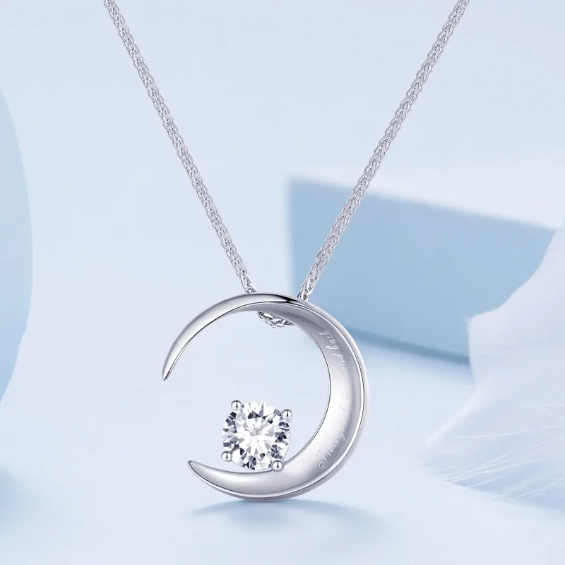 (slika za) Ogrlica z luno v stilu Pandora - BSN311 - Ogled 3