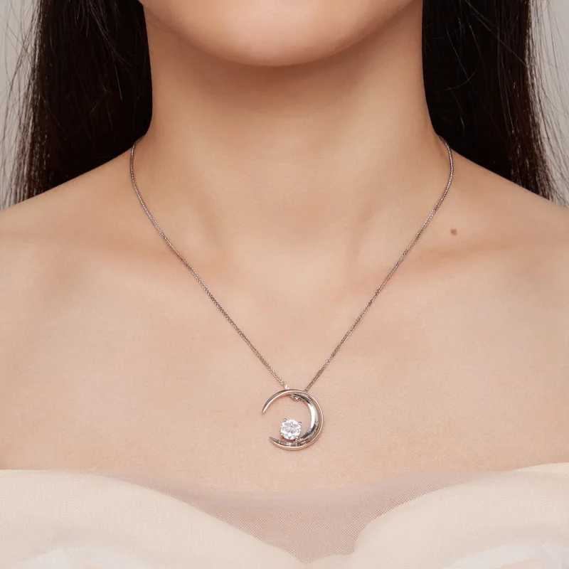 (slika za) Ogrlica z luno v stilu Pandora - BSN311 - Ogled 6