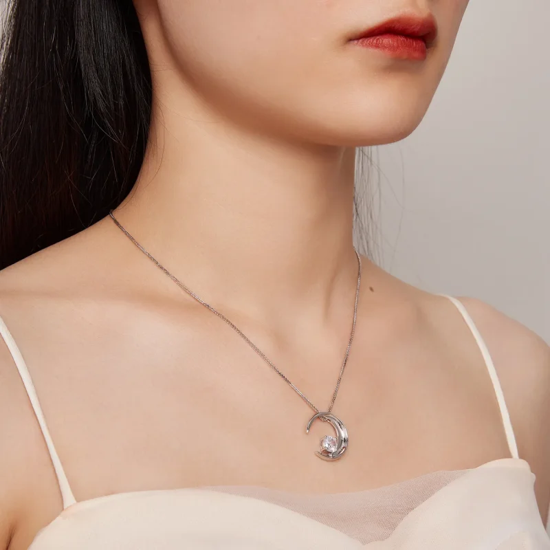 (slika za) Ogrlica z luno v stilu Pandora - BSN311 - Ogled 8