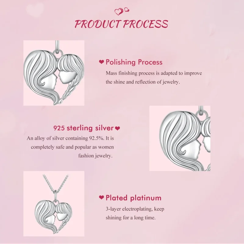 (slika za) Ogrlica za mamo in hčerko v slogu Pandora - BSN324 - Ogled 6