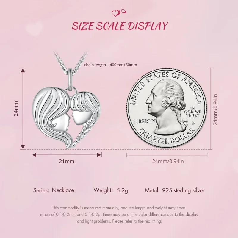 (slika za) Ogrlica za mamo in hčerko v slogu Pandora - BSN324 - Ogled 8