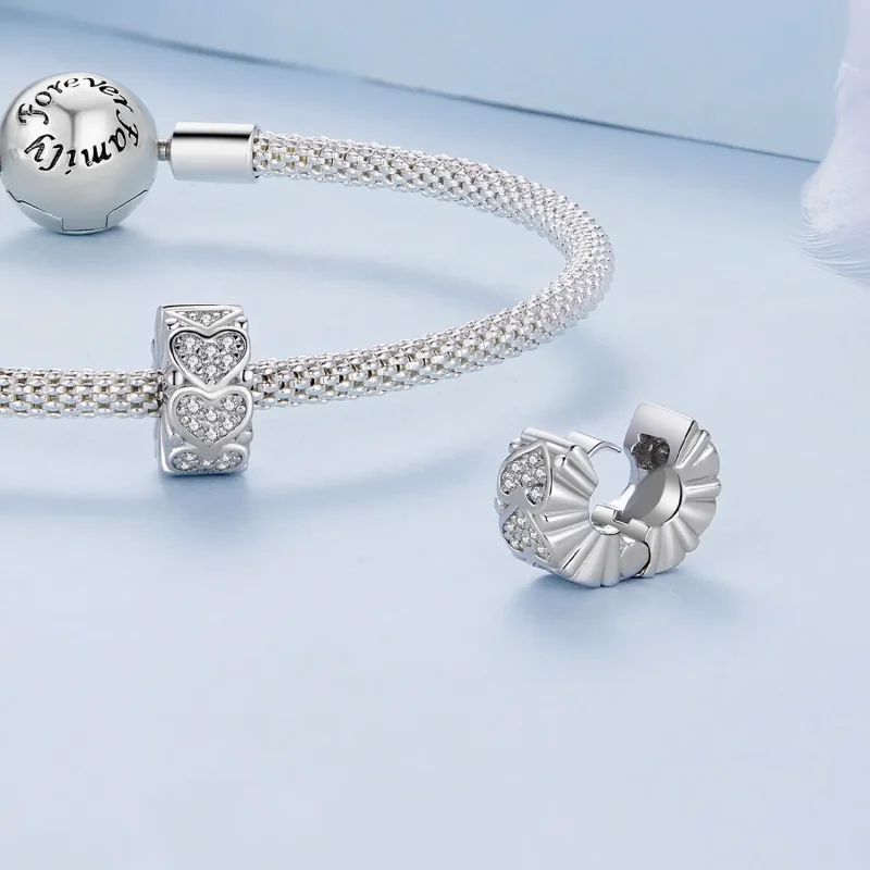 (slika za) Pandora Style Heart Distančnik - BSC885 - Ogled 4