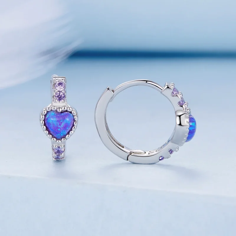 (slika za) Pandora Style Heart Hoops - BSE865 - Ogled 2