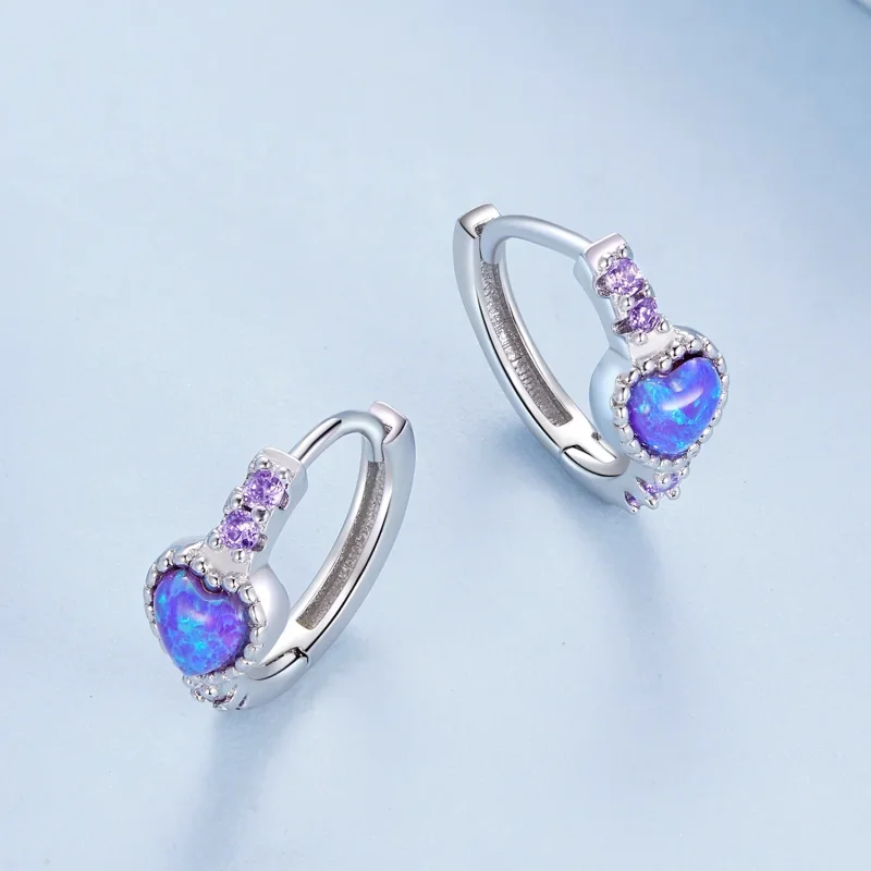 (slika za) Pandora Style Heart Hoops - BSE865 - Ogled 3