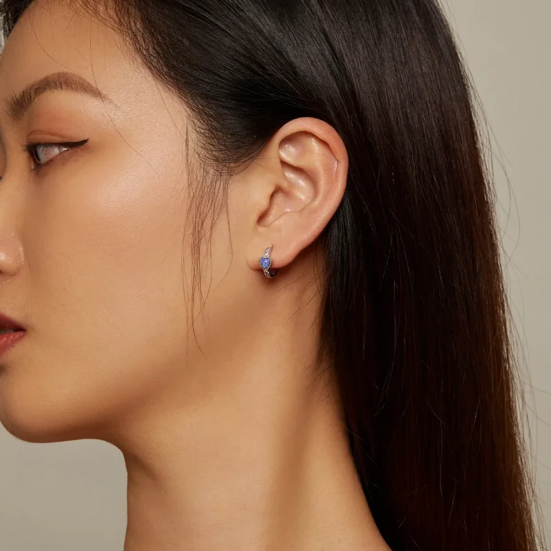 (slika za) Pandora Style Heart Hoops - BSE865 - Ogled 5