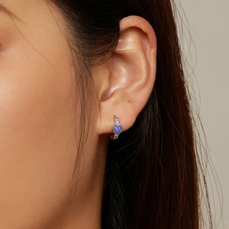 (slika za) Pandora Style Heart Hoops - BSE865 - Ogled 7