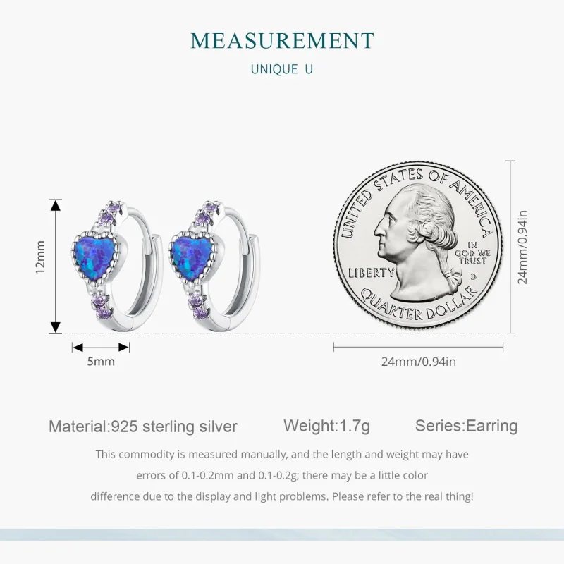 (slika za) Pandora Style Heart Hoops - BSE865 - Ogled 8