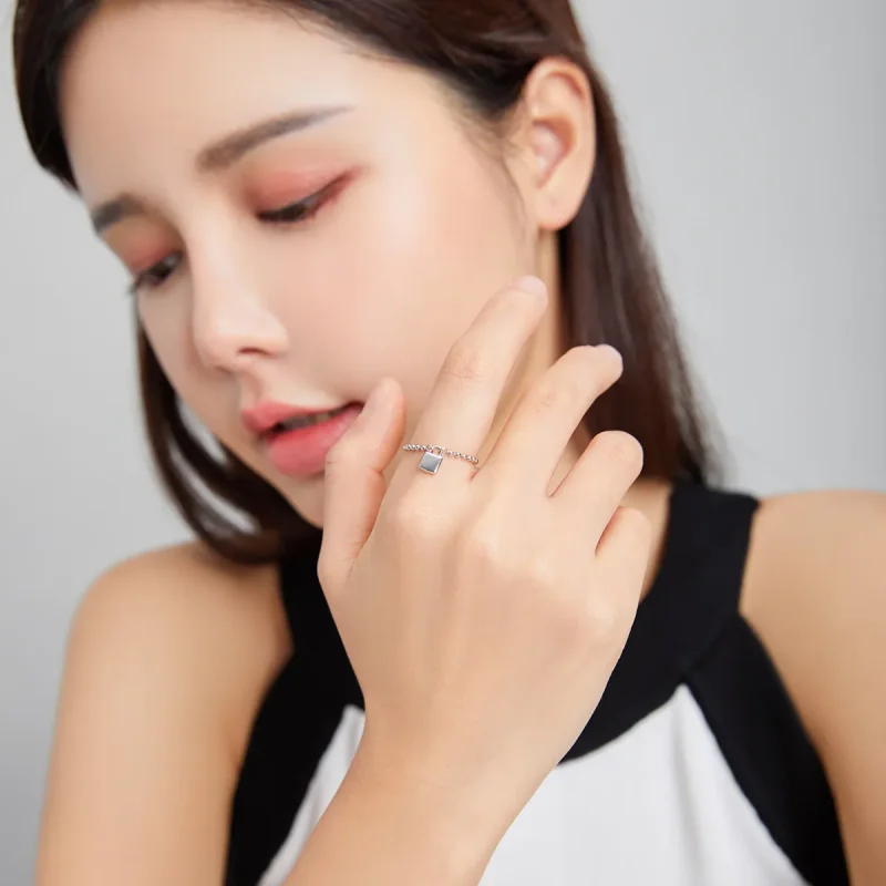 (slika za) Pandora Style Love Lock Prstan - SCR703 - Ogled 5