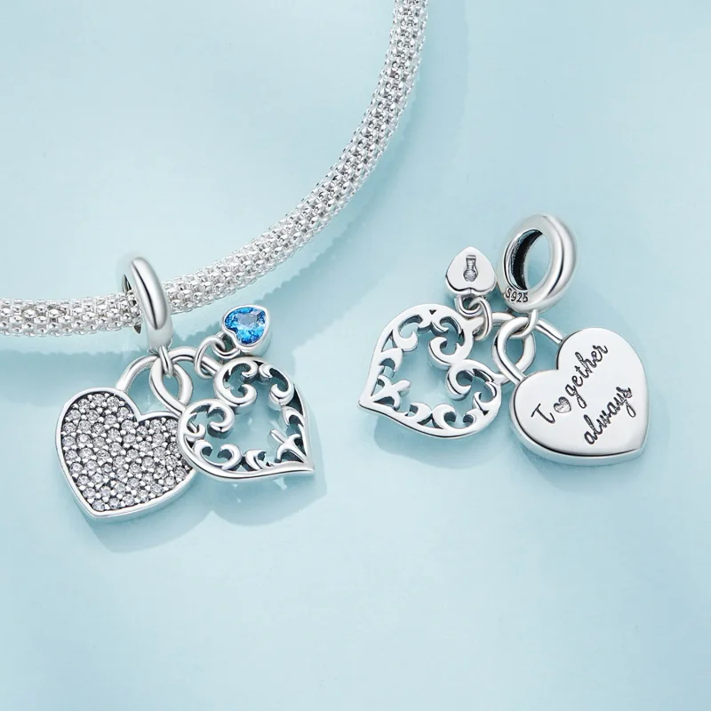 (slika za) Prepleteni obesek v obliki srca Pandora - SCC2502 - Ogled 4