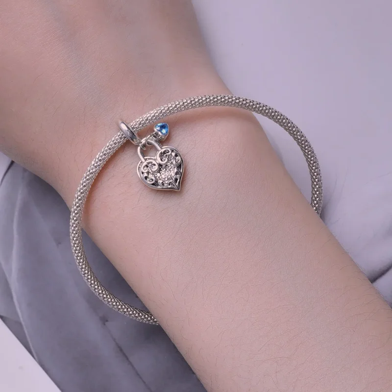 (slika za) Prepleteni obesek v obliki srca Pandora - SCC2502 - Ogled 5