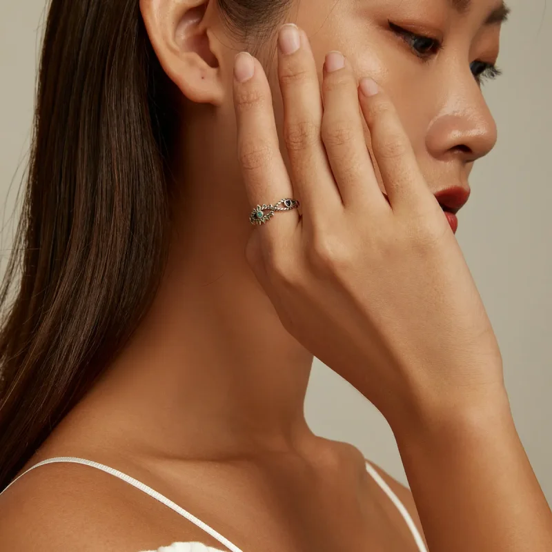 (slika za) Prstan s safirjem v stilu Pandora - SCR800 - Ogled 8