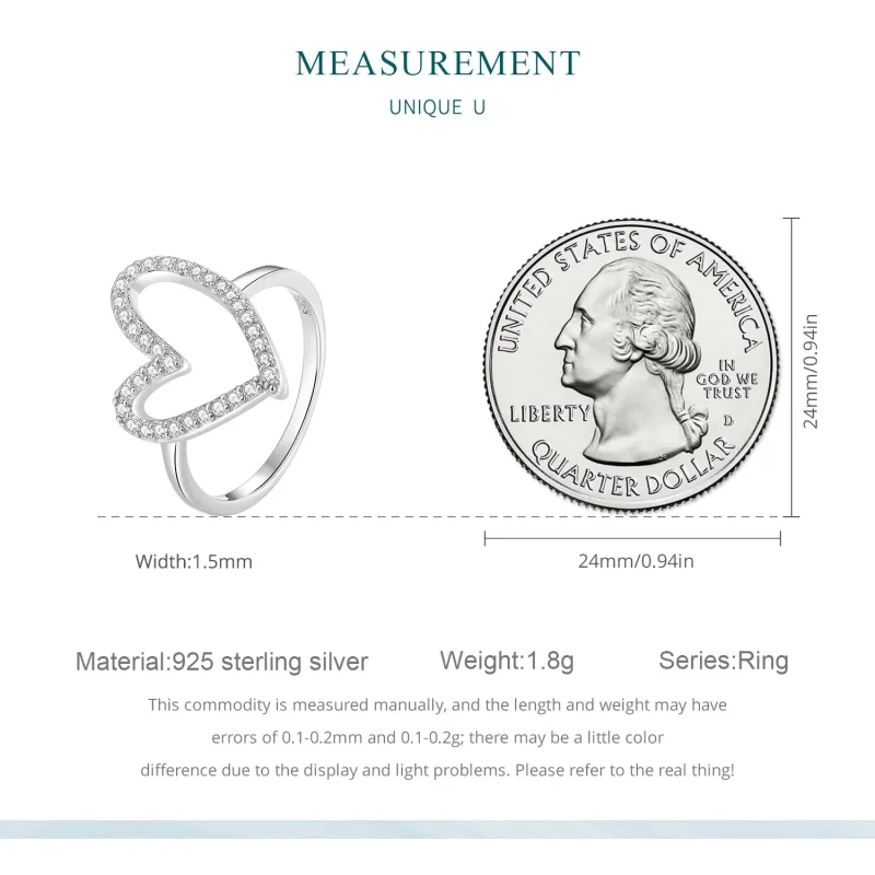 (slika za) Prstan s prostoročnim srcem v stilu Pandora - BSR401 - Ogled 5