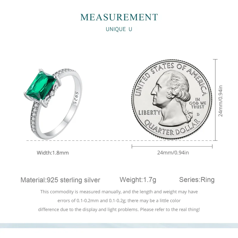 (slika za) Prstan z zelenimi kamni v stilu Pandora - BSR461 - Ogled 7