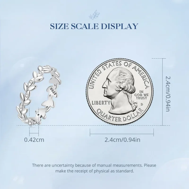 (slika za) Prstan z listki v stilu Pandora - BSR306 - Ogled 7