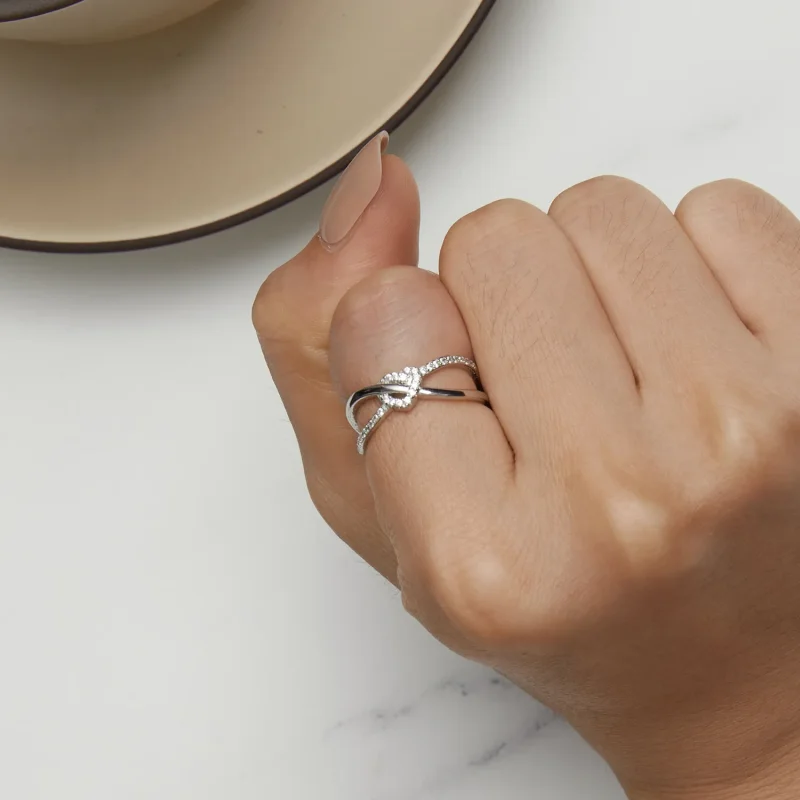 (slika za) Prstan z ljubezenskim vozlom v stilu Pandora - BSR464 - Ogled 6