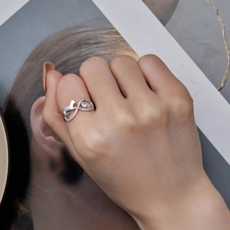 (slika za) Prstan z neskončnimi vozli v stilu Pandora - SCR918 - Ogled 6