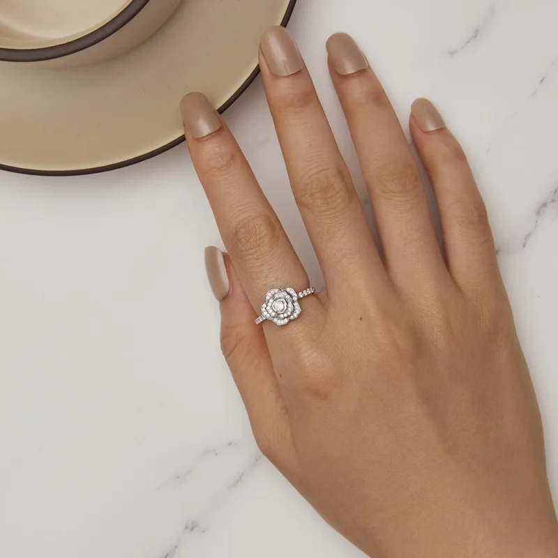 (slika za) Prstan z vrtnico v stilu Pandora - BSR449 - Ogled 5