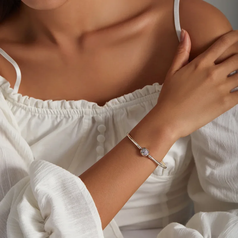 (slika za) Srebrna zapestnica v stilu Pandora - BSB084 - Ogled 6