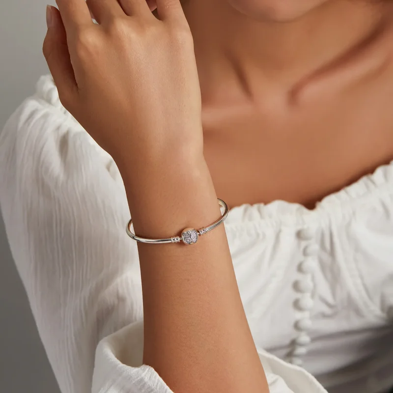 (slika za) Srebrna zapestnica v stilu Pandora - BSB084 - Ogled 7