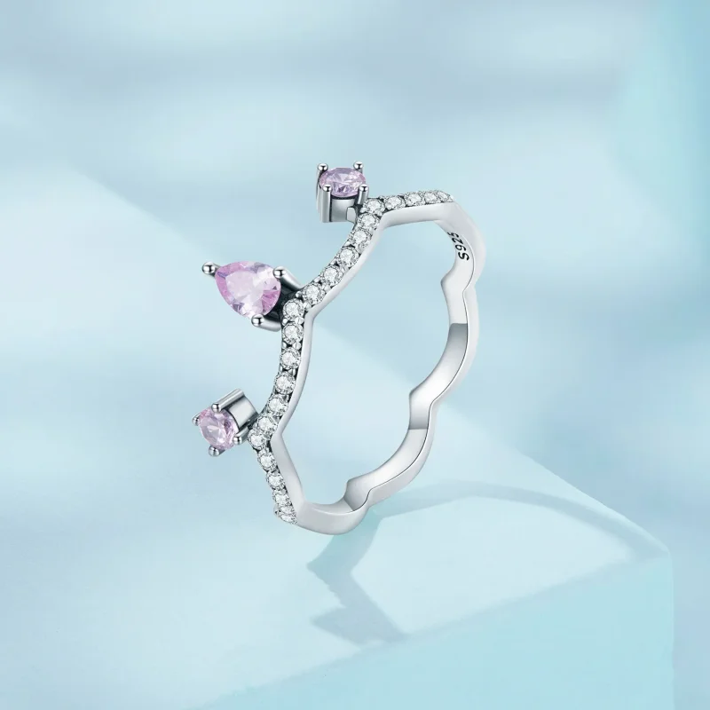 (slika za) Srebrni kronski prstan v stilu Pandora - SCR888 - Ogled 2