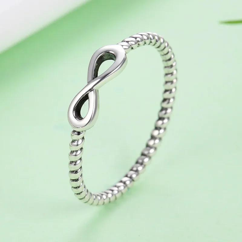 (slika za) Srebrni neskončni prstan v stilu Pandora - SCR094 - Ogled 6