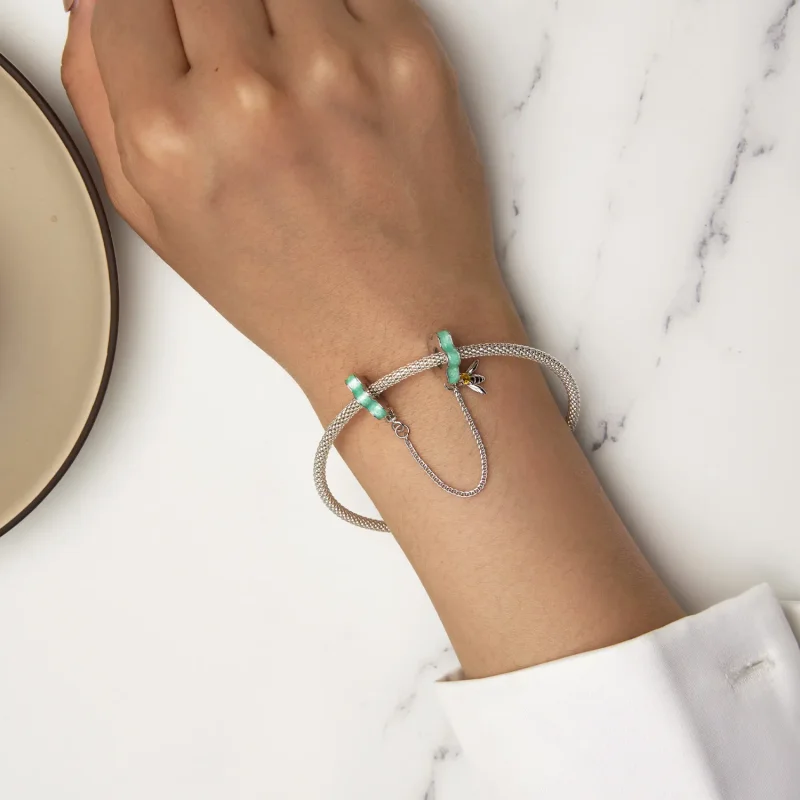 (slika za) Varnostna verižica Pandora Style Bouquet - BSC898 - Ogled 5