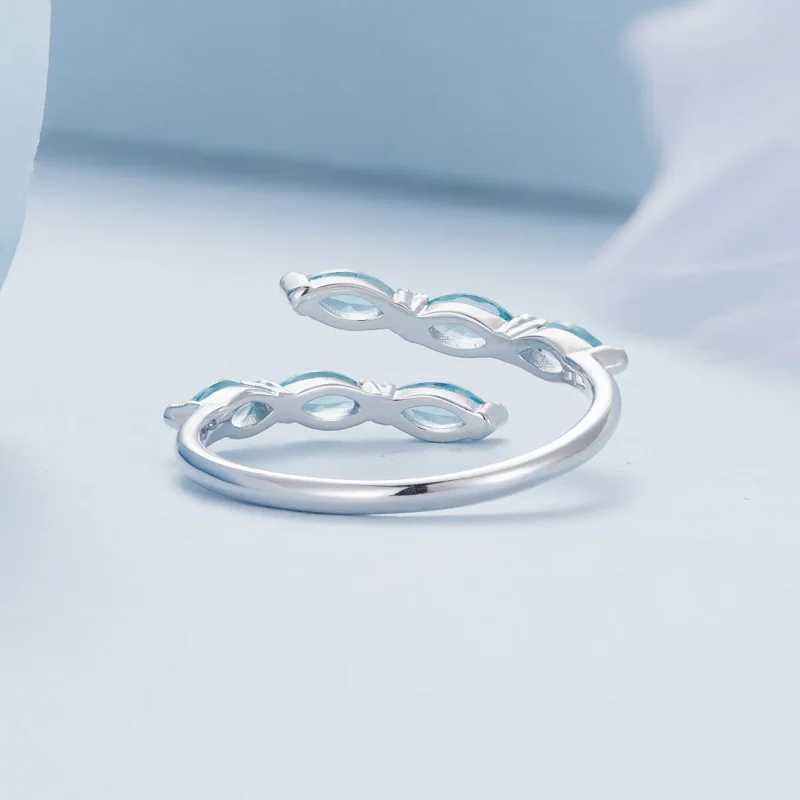 (slika za) Zeleni prstan v stilu Pandora - BSR415 - Ogled 4