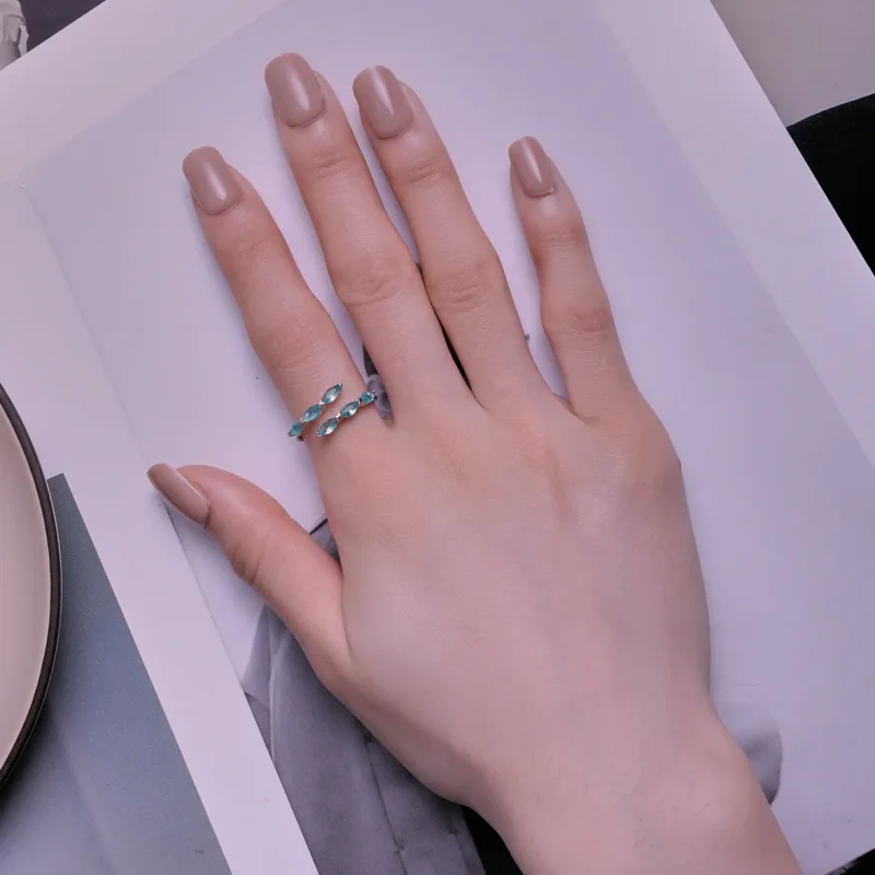 (slika za) Zeleni prstan v stilu Pandora - BSR415 - Ogled 5