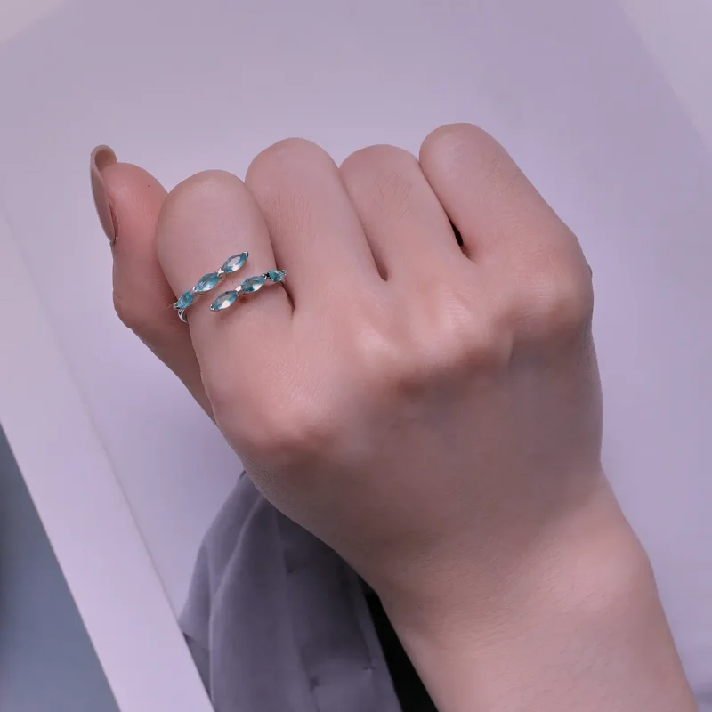 (slika za) Zeleni prstan v stilu Pandora - BSR415 - Ogled 7