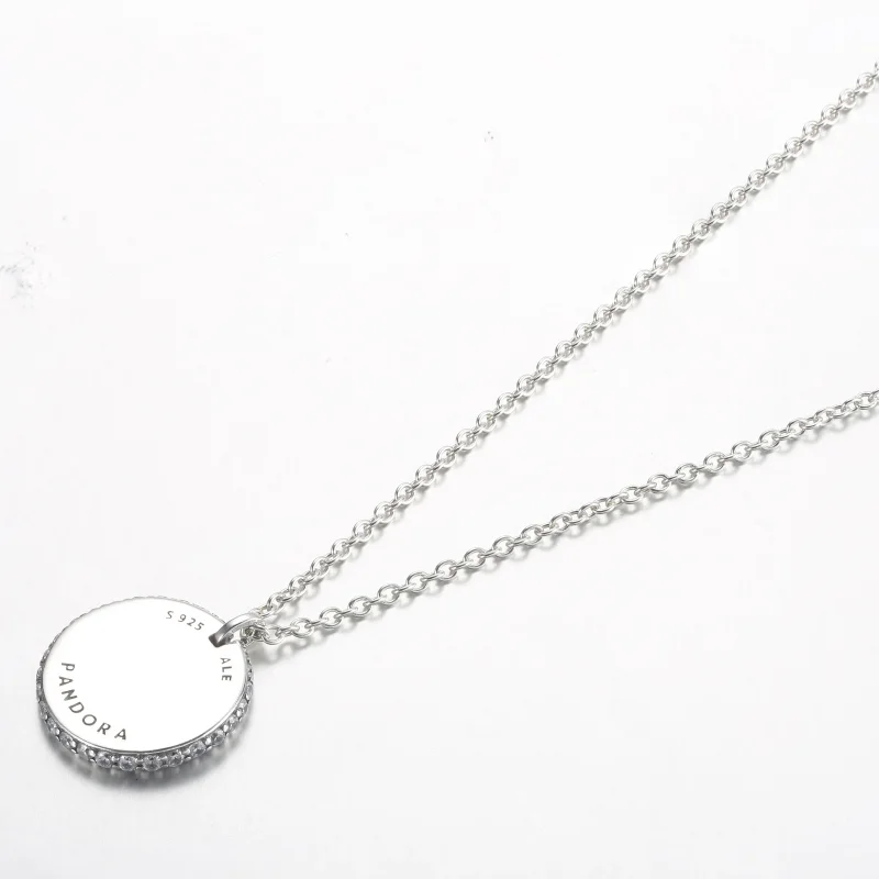 (slika za) Brezčasna ogrlica z obeskom Pandora Pavé - 392632C01-45 - Ogled 3