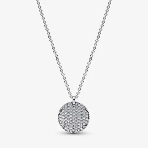 (slika za) Brezčasna ogrlica z obeskom Pandora Pavé - 392632C01-45