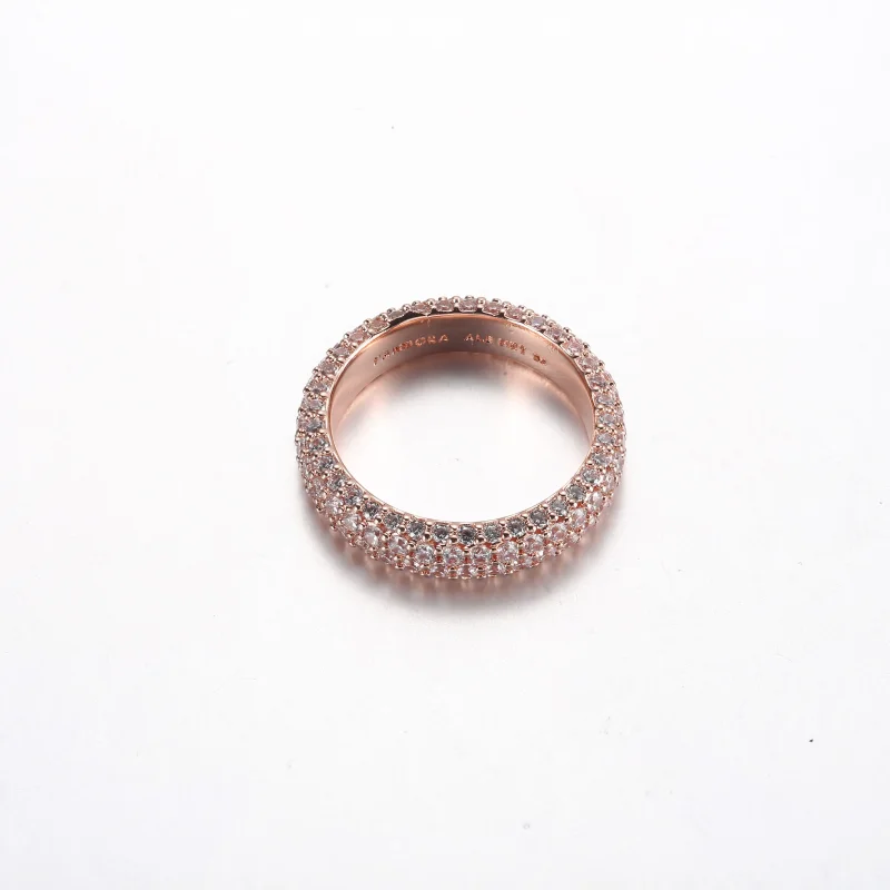 (slika za) Brezčasni dvoredni prstan Pandora Pavé - 182629C01 - Ogled 3